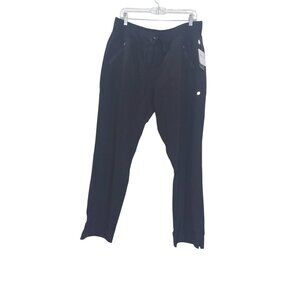 Infinity Womens Black Athletic Pants Moisture Wicking Wrinkle Resistant L/Lg